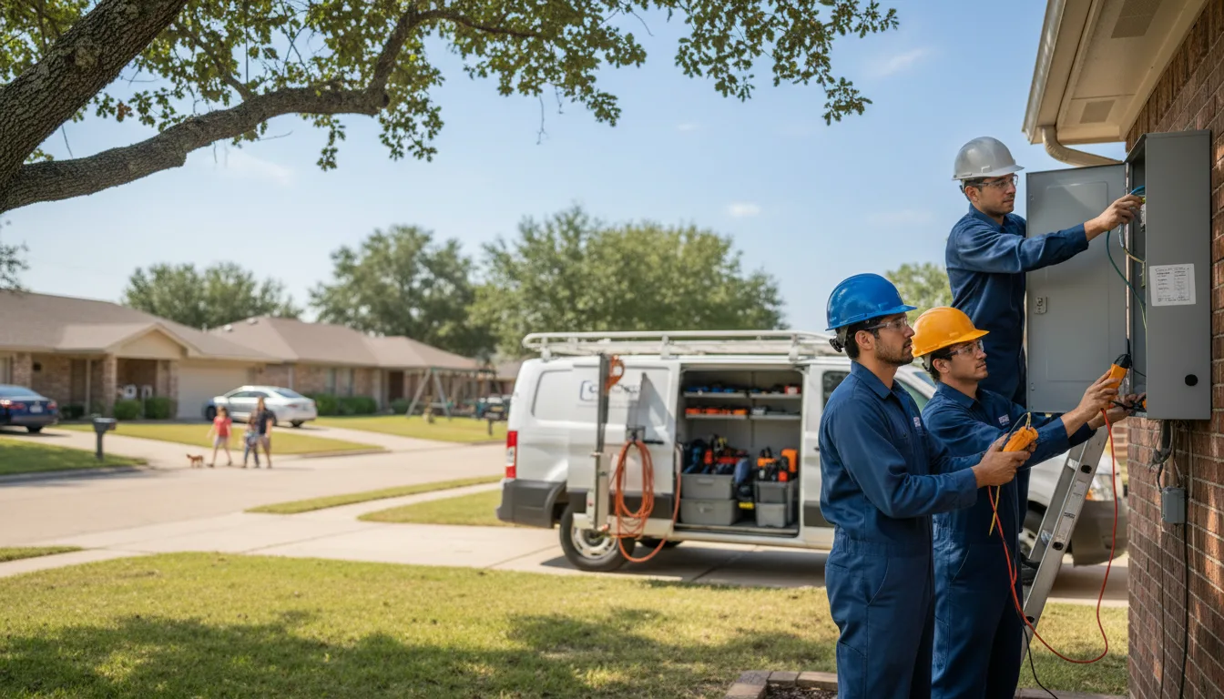 Certified electrician providing emergency electrical services in Baytown, TX